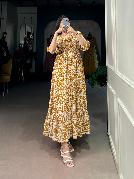 Georgette Printed Frock (Fully Stitched)