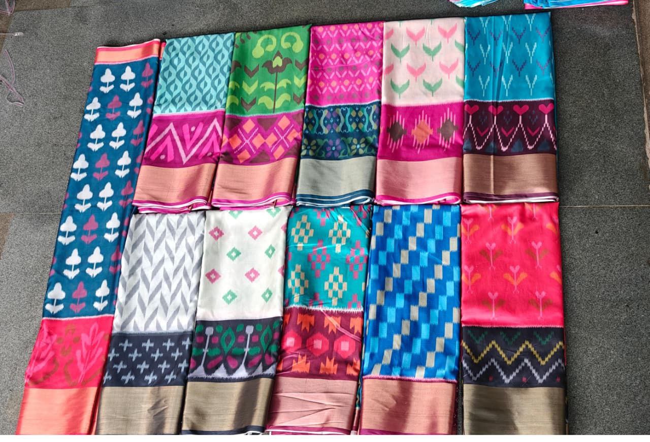 Pochampally Ikkat Pattu Silk Saree