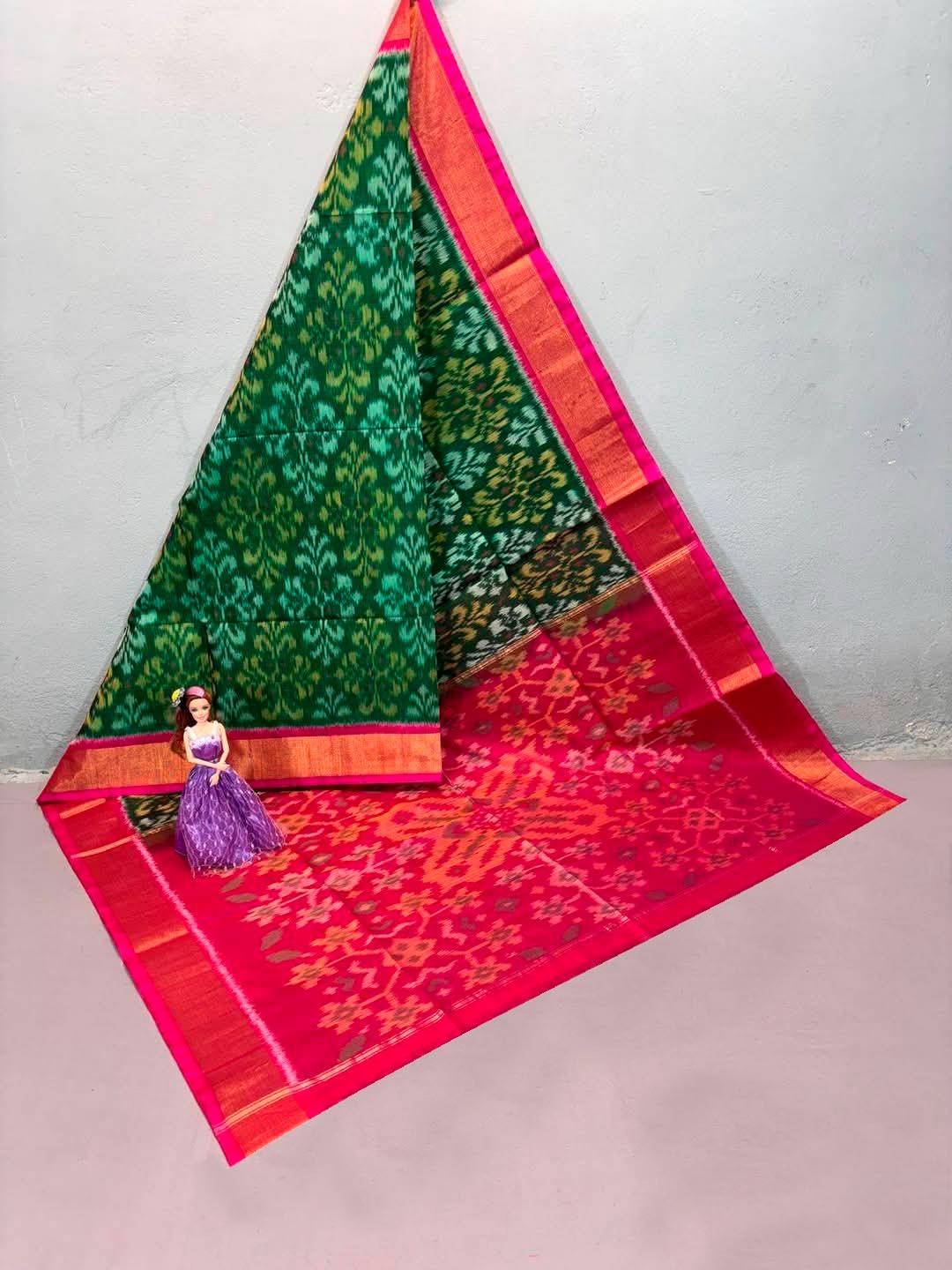 Twill Ikkat Designer And Dolla Silk Sarees