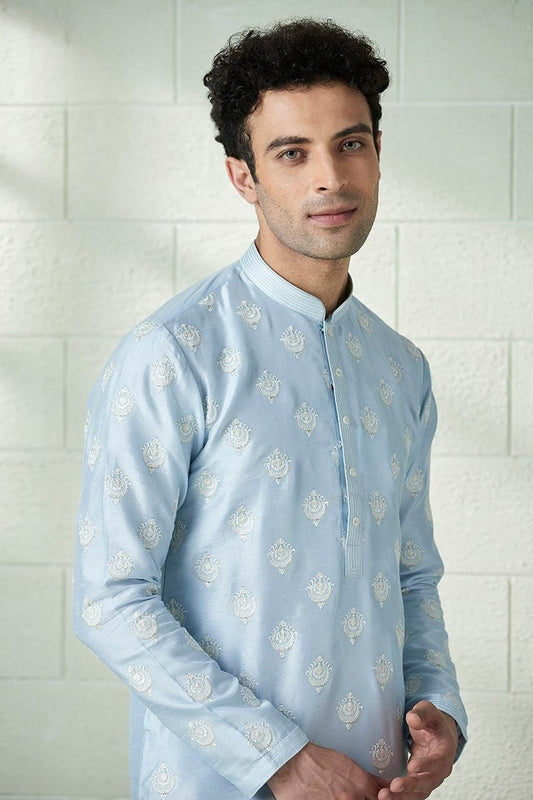 Handmade costom fit Measure silk embroidery Kurta Churidar Set for indian wedding wear.