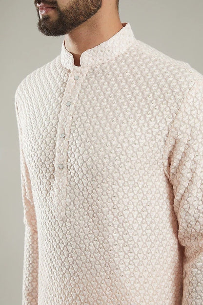 Handmade Dola silk embroidery Costom Fit Mens kurta Pajama set for indian wedding wear.