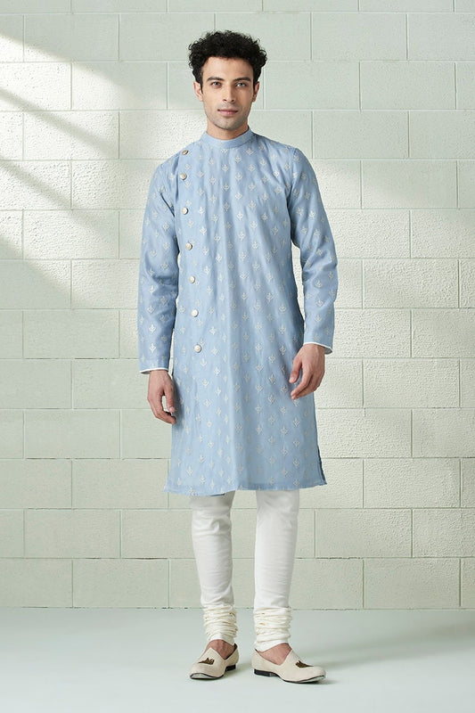 Handmade costom fit Georgette embroidery Kurta Churidar Set for indian wedding wear.