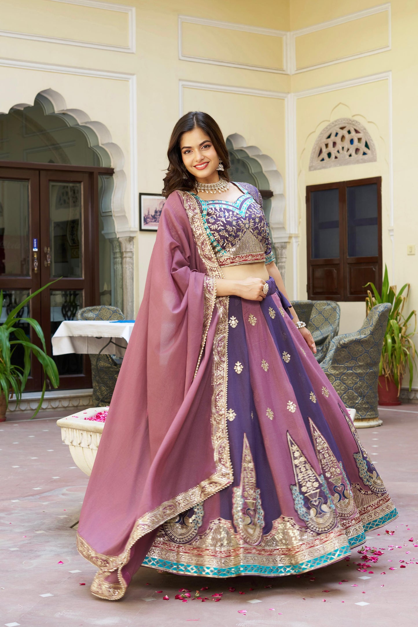 Heavy Embroidery Sequence & Thread Work Lehenga Choli Set with Dupatta | Pure Star Georgette Fabric