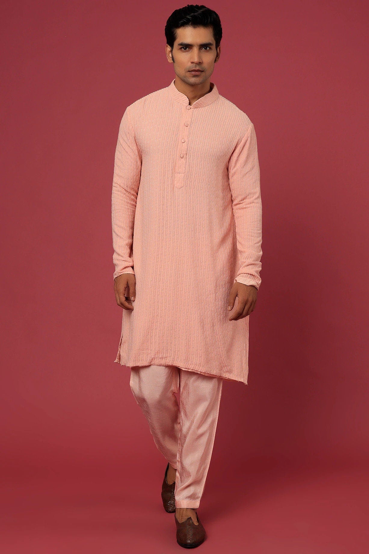 Mens Geometric Embroidered Kurta Pyjama Set, indian kurta pajama set for men indian wedding wear outfits