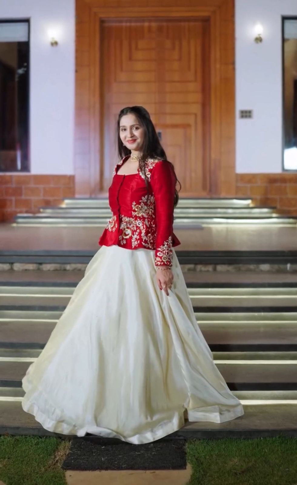 Pure Chinon Embroidery Lehenga Set