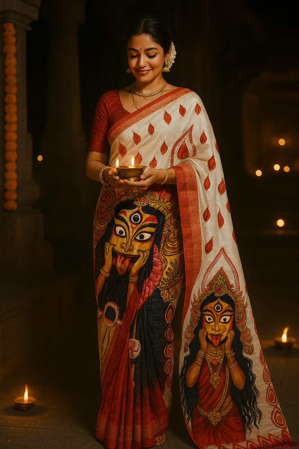Navratri Special Double Weaved Printed Saree