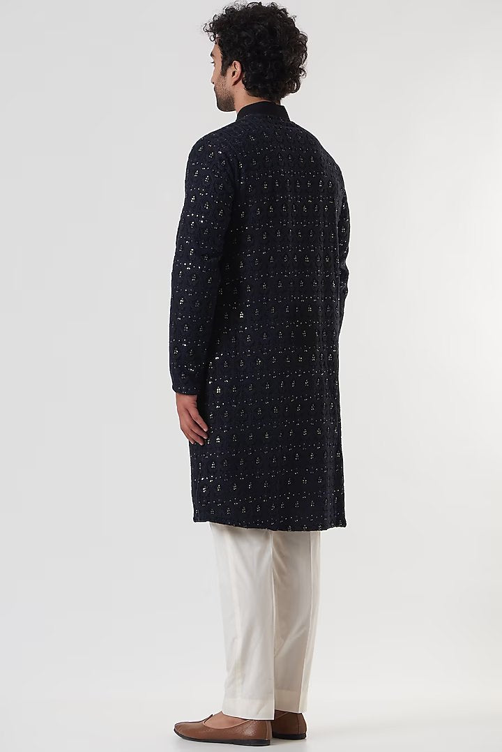 Rose Brown Chikankari Kurta Pyjama Set: Indian Wedding Outfit