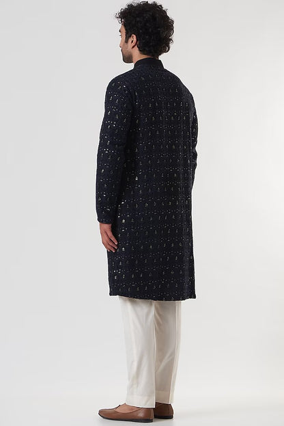 Rose Brown Chikankari Kurta Pyjama Set: Indian Wedding Outfit