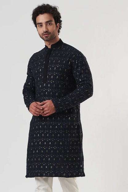 Rose Brown Chikankari Kurta Pyjama Set: Indian Wedding Outfit