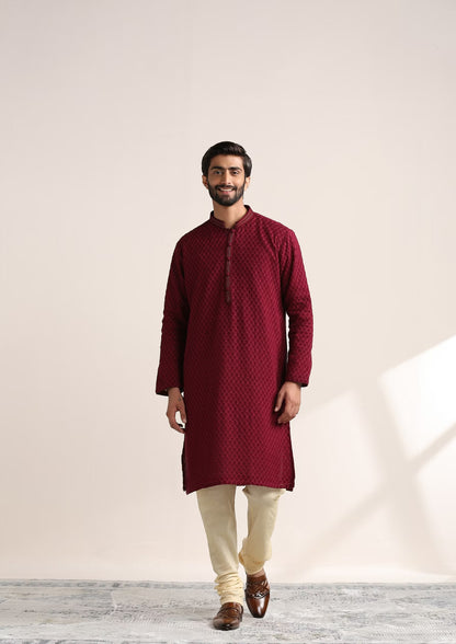 Handmade Mens embroidery Kurta Pyjama Set for wedding wear groom  kurta pajama
