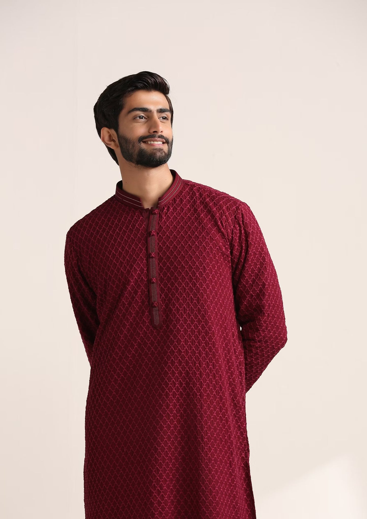 Handmade Mens embroidery Kurta Pyjama Set for wedding wear groom  kurta pajama