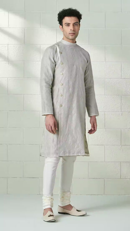 Handmade costom fit Georgette embroidery Kurta Churidar Set for indian wedding wear.