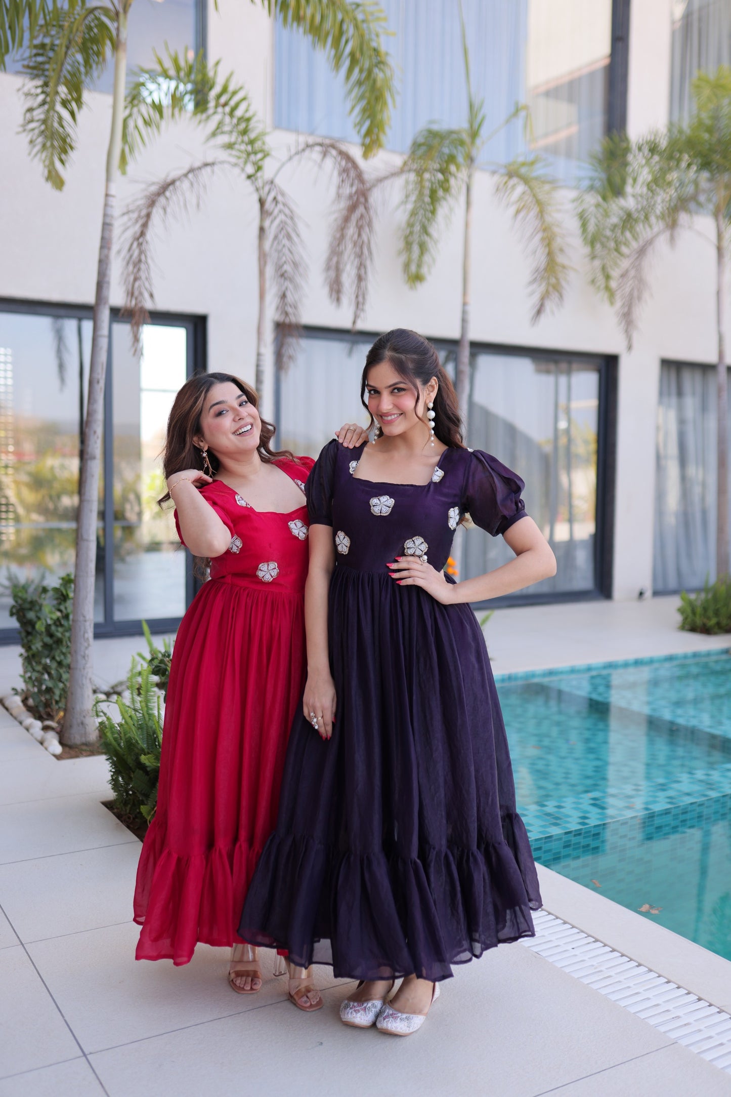 Women’s Fendi Silk Beads Embroidered Designer Gown