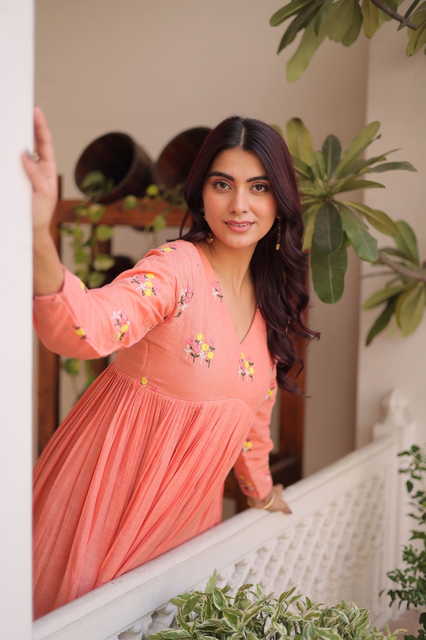 Women’s Cotton Embroidered Kurti Pant Set