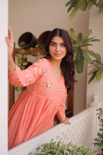 Women’s Cotton Embroidered Kurti Pant Set