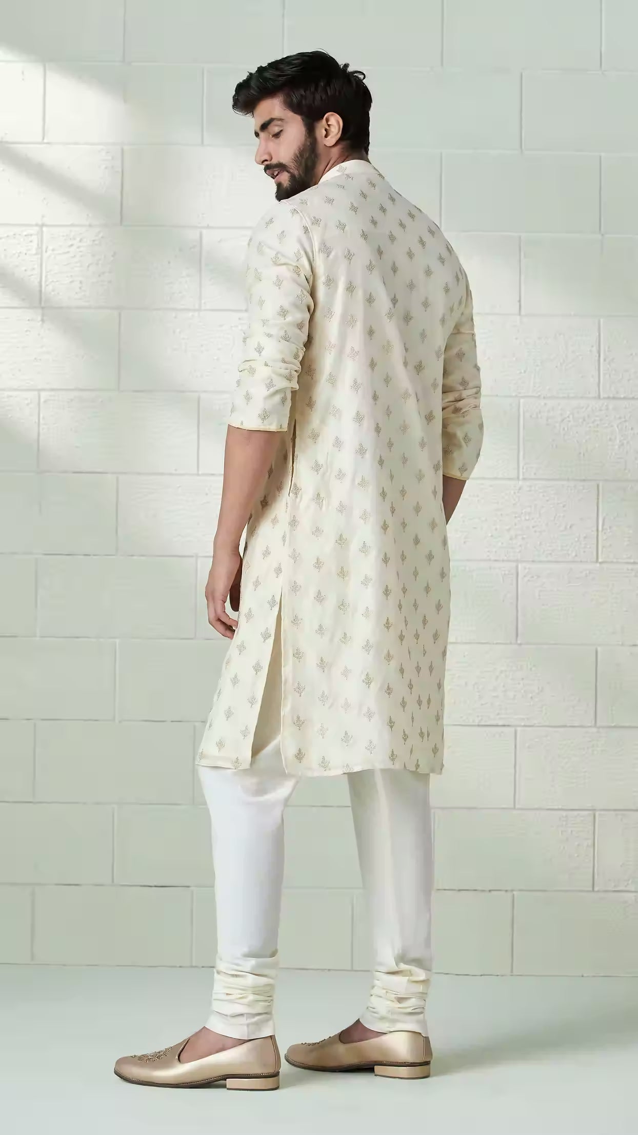 Handmade costom fit Georgette embroidery Kurta Churidar Set for indian wedding wear.