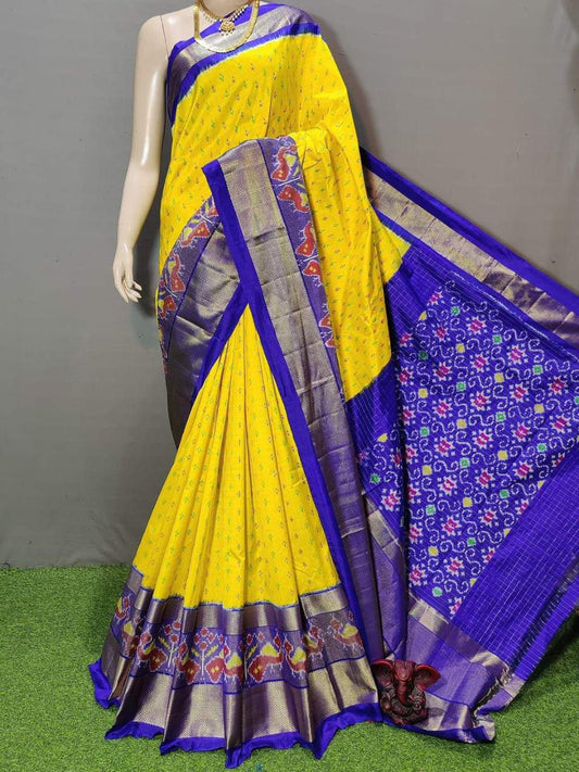 Pochampalli designer printed and dolla silk fabric sarees