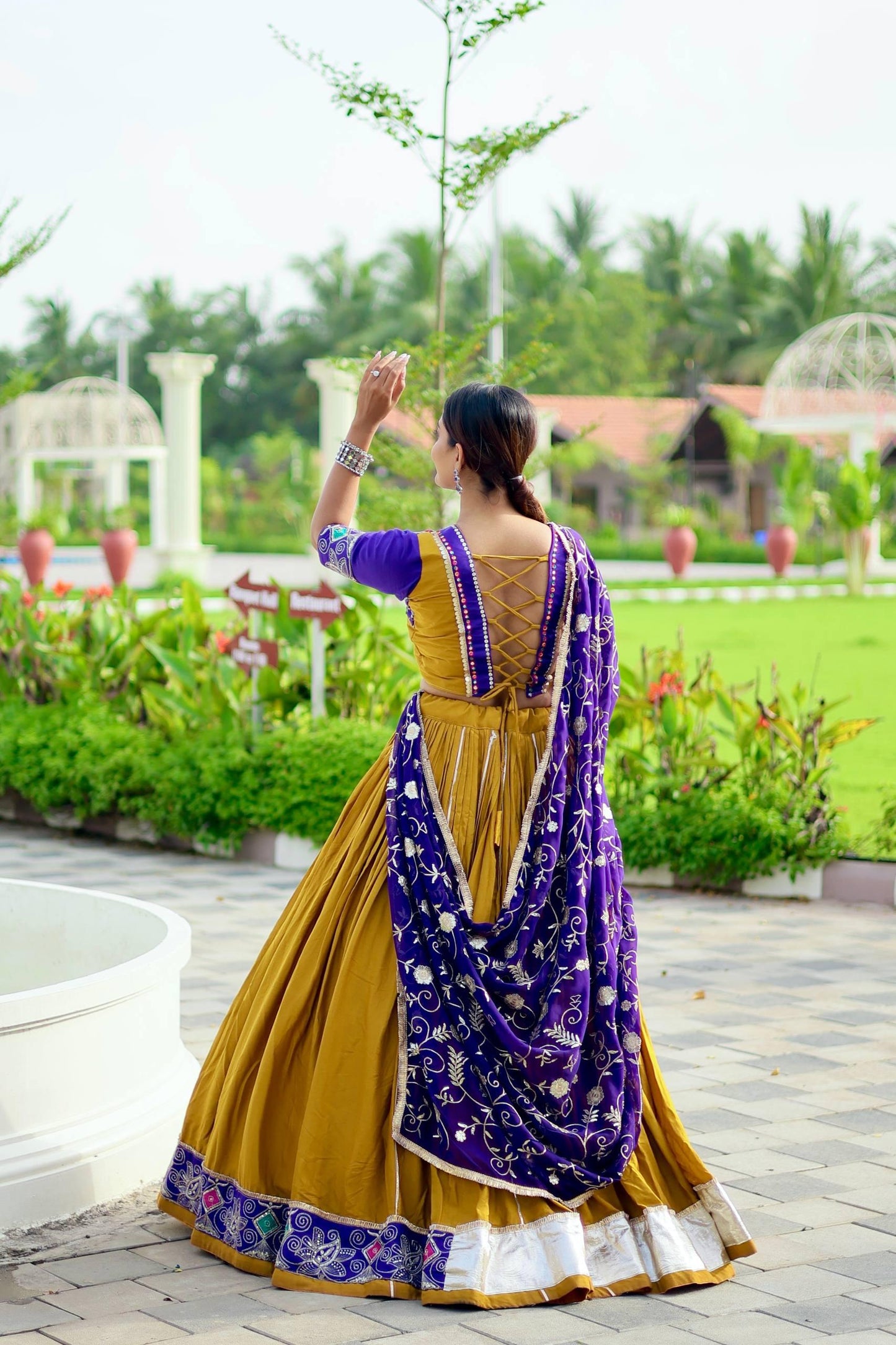 Navratri Special Pure Cotton Embroidered Lehenga Choli Set with Dupatta