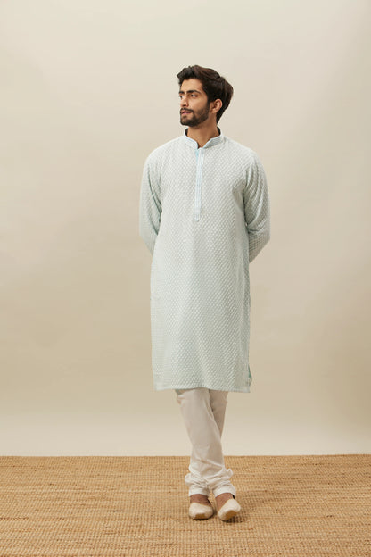 Handmade georgette embroidery Costom Fit Mens kurta Churidar set for indian wedding wear.