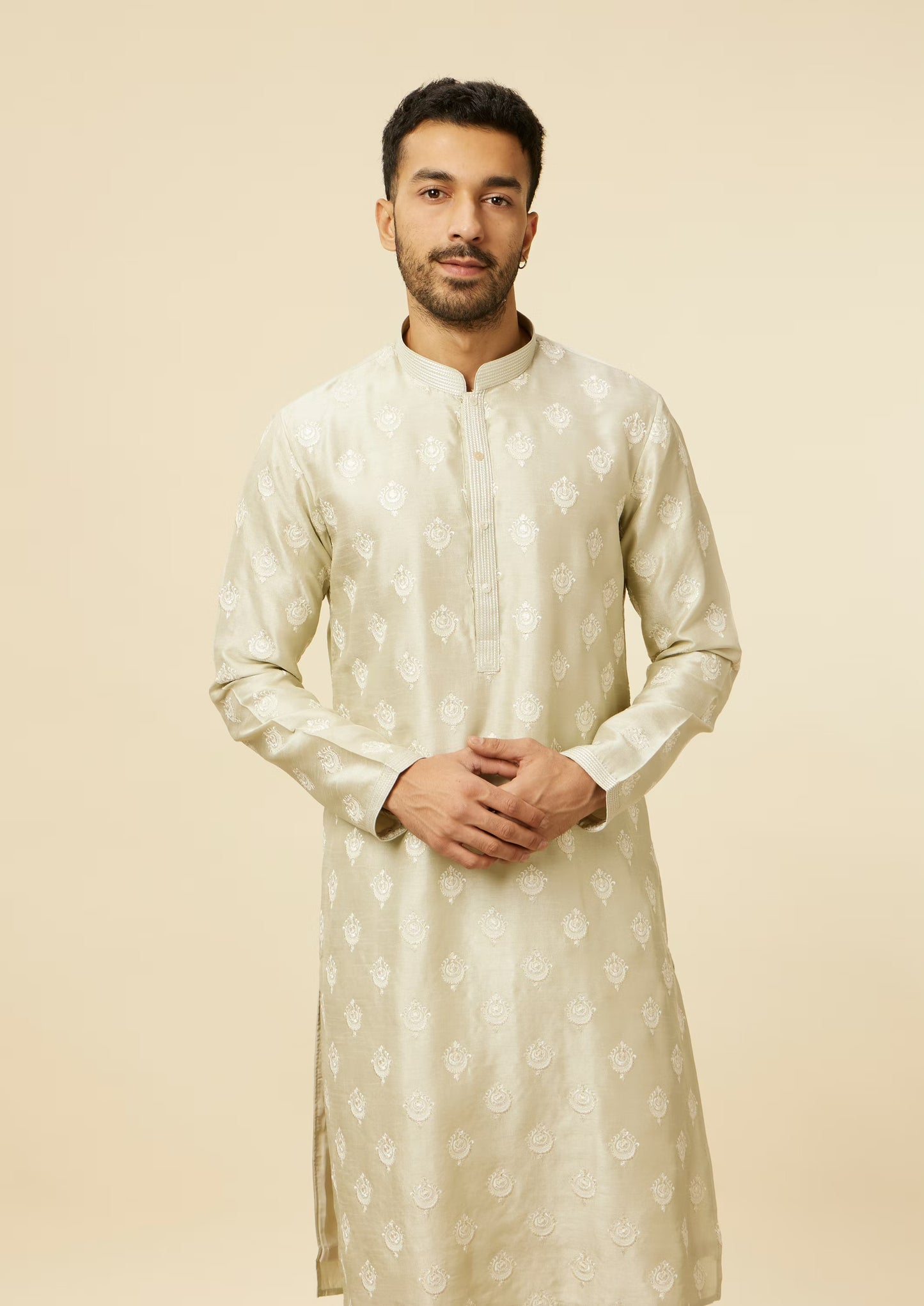 Handmade costom fit Measure silk embroidery Kurta Churidar Set for indian wedding wear.