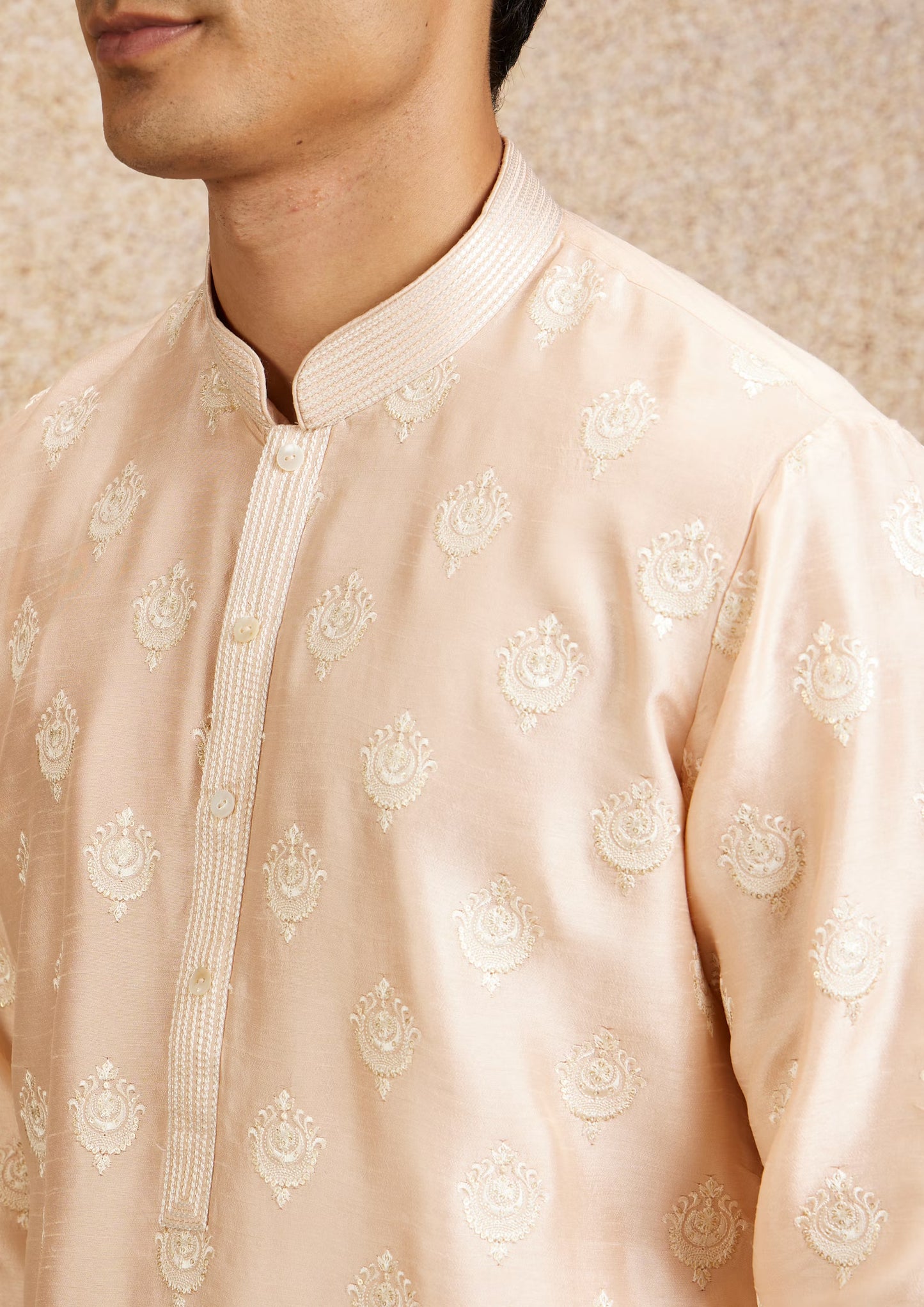 Handmade costom fit Measure silk embroidery Kurta Churidar Set for indian wedding wear.