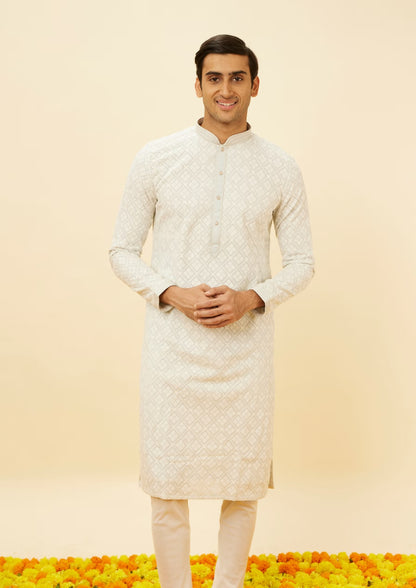 Handmade Mens Embroidery Kurta Pajama Set: Indian Wedding Wear