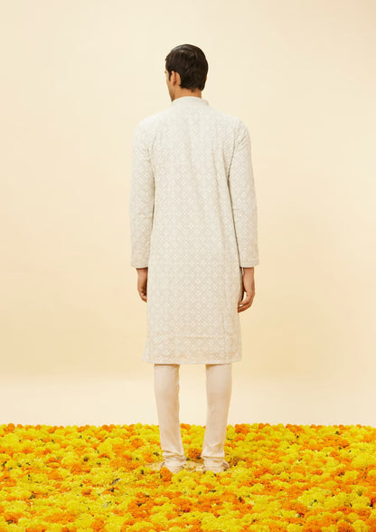 Handmade Mens Embroidery Kurta Pajama Set: Indian Wedding Wear