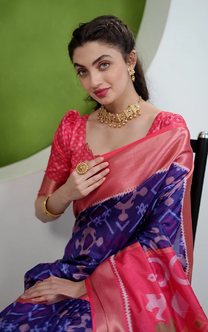 Pochampalli designer printed and dolla silk fabric sarees