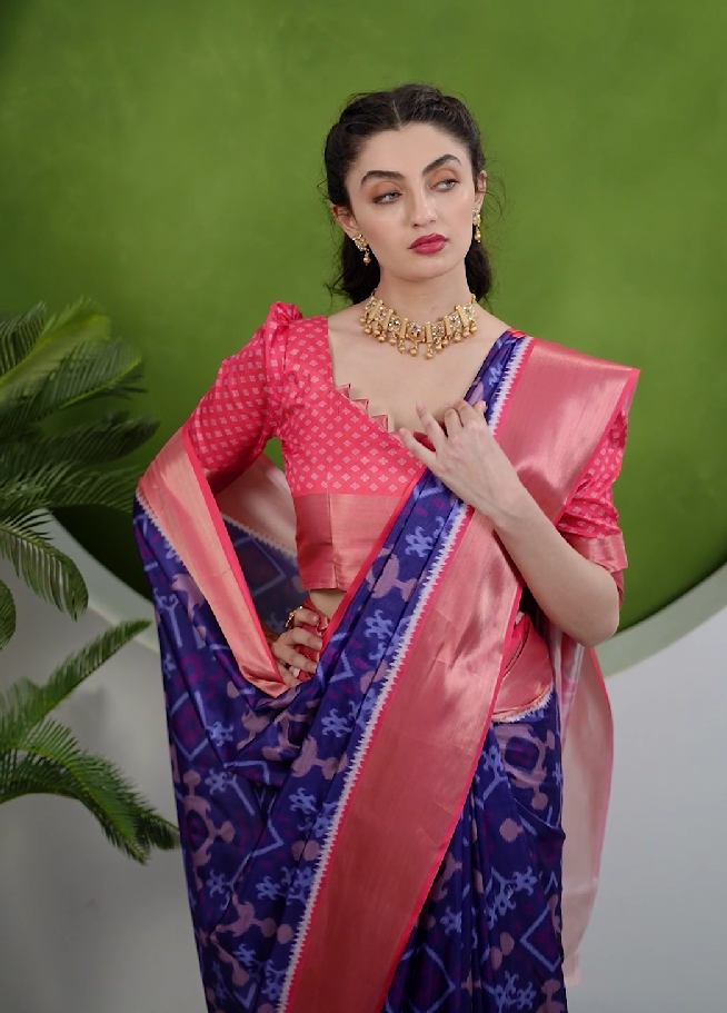 Pochampalli designer printed and dolla silk fabric sarees