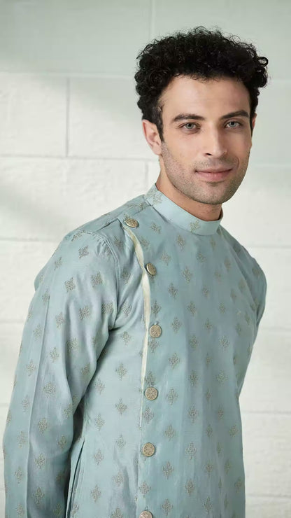 Handmade costom fit Georgette embroidery Kurta Churidar Set for indian wedding wear.