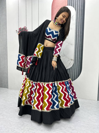 Women’s Pure Cotton Lehenga Choli Set with Dupatta