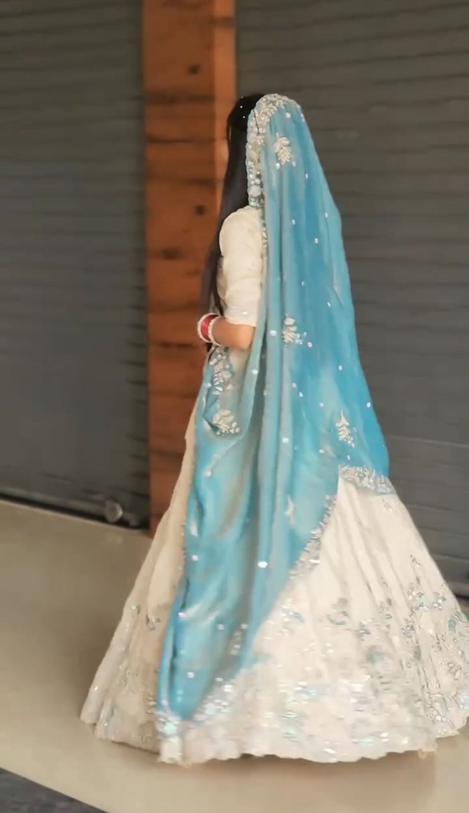 Women’s Chinon Lehenga Choli Set with Embroidery Thread & Sequins Work