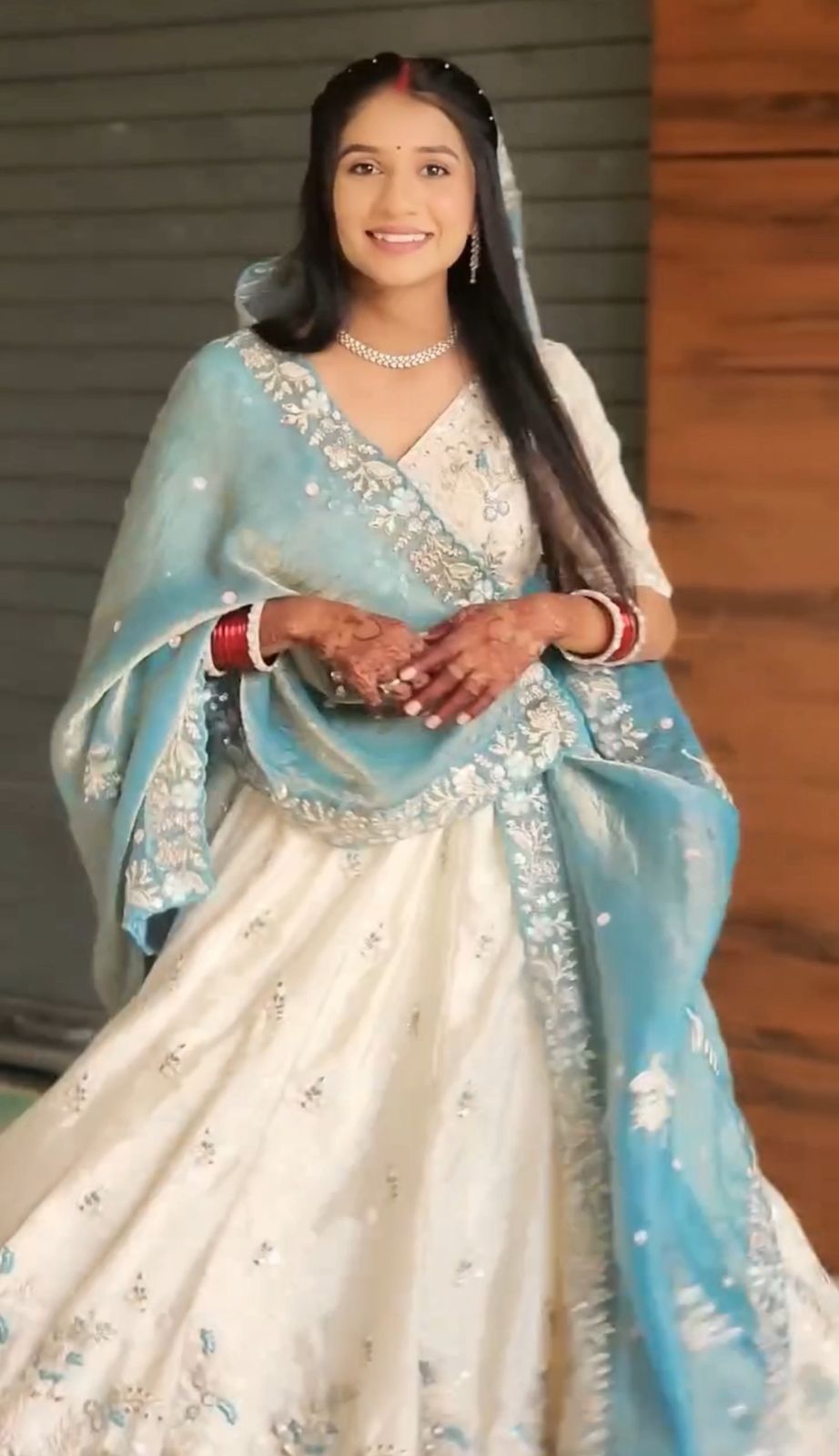 Women’s Chinon Lehenga Choli Set with Embroidery Thread & Sequins Work