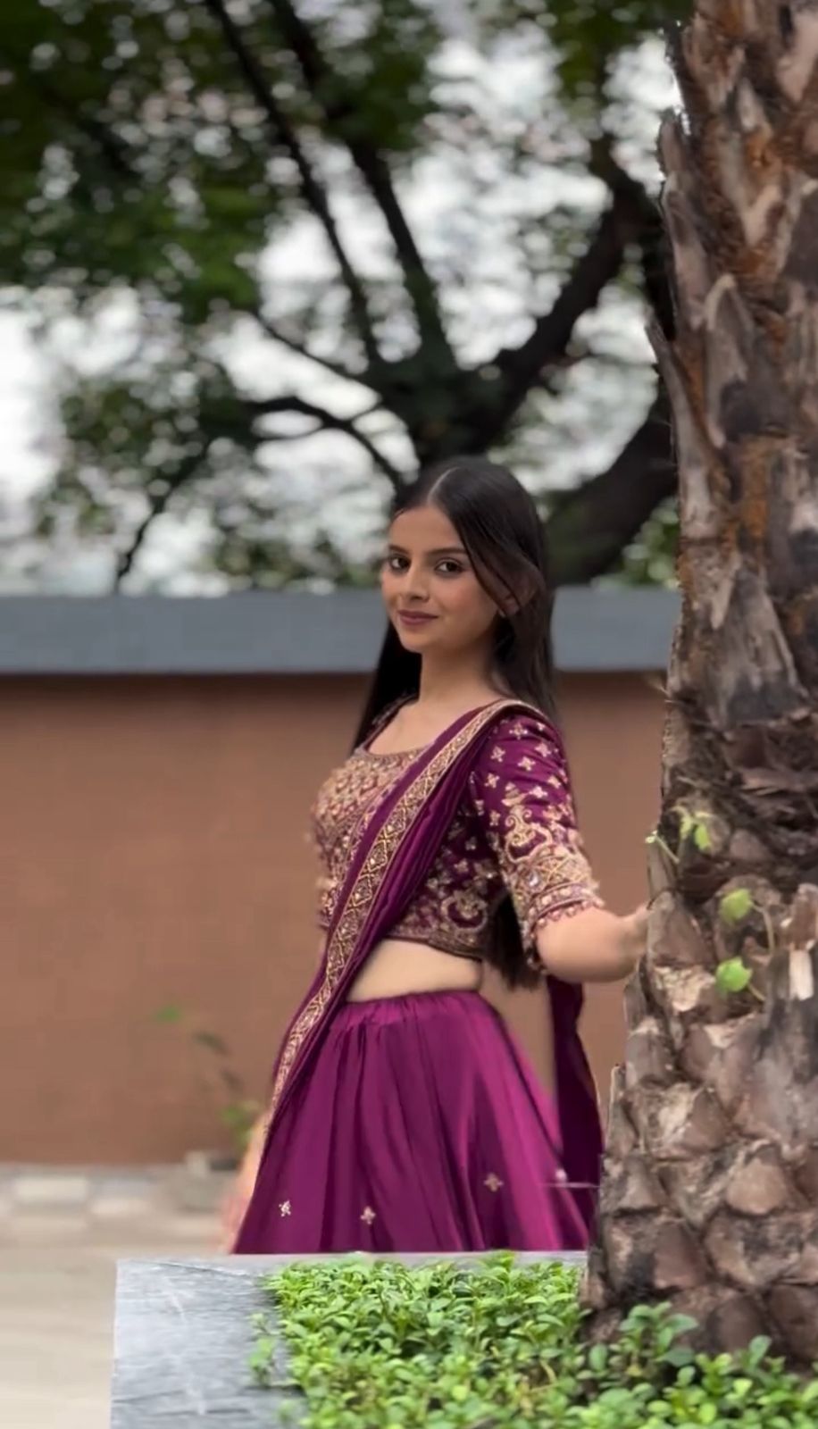 Women’s Chinon Lehenga Choli Set with Heavy Embroidery Thread & Sequins Work