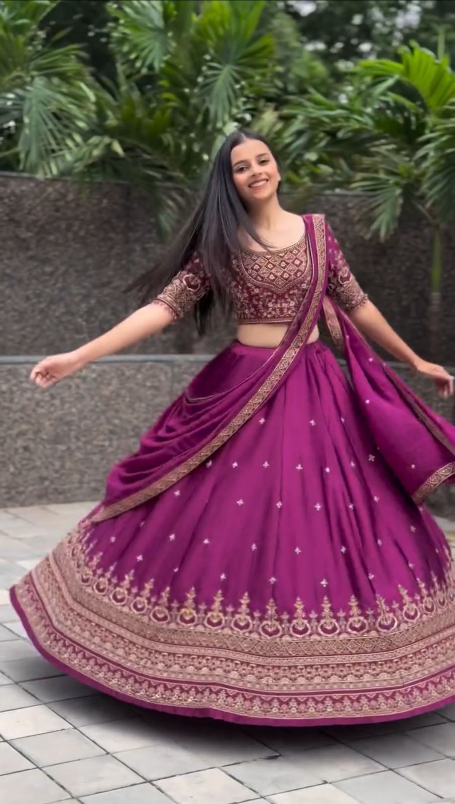 Women’s Chinon Lehenga Choli Set with Heavy Embroidery Thread & Sequins Work