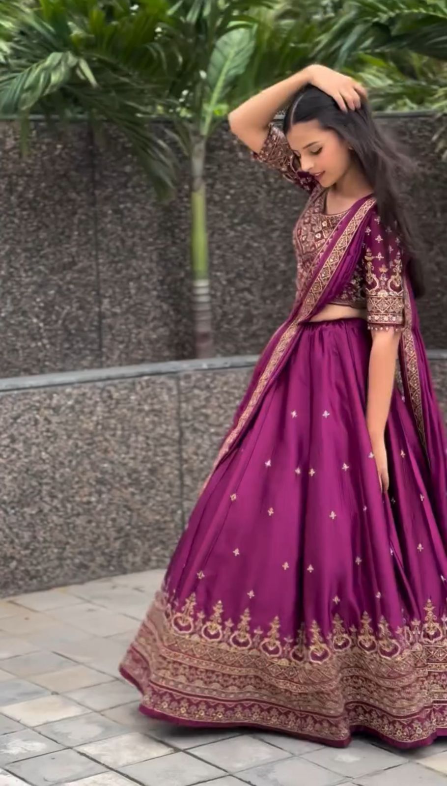 Women’s Chinon Lehenga Choli Set with Heavy Embroidery Thread & Sequins Work