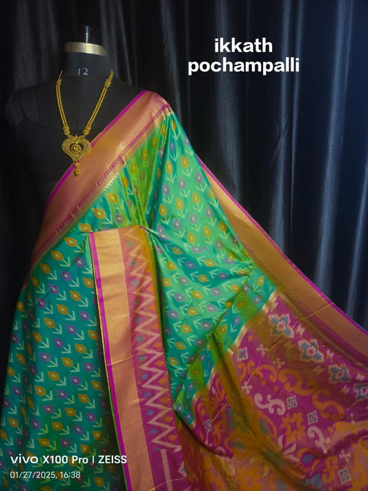 Pochampally Ikkat Pattu Silk Saree