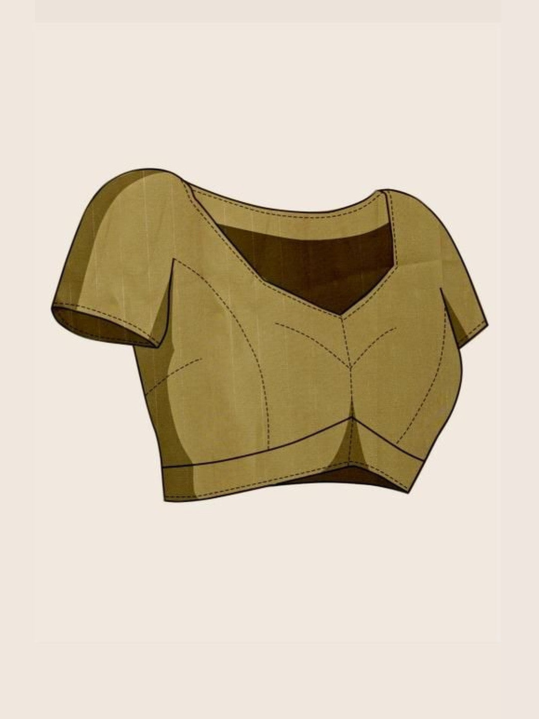 Mehandi Floral Printed Zari Pure Crepe Saree