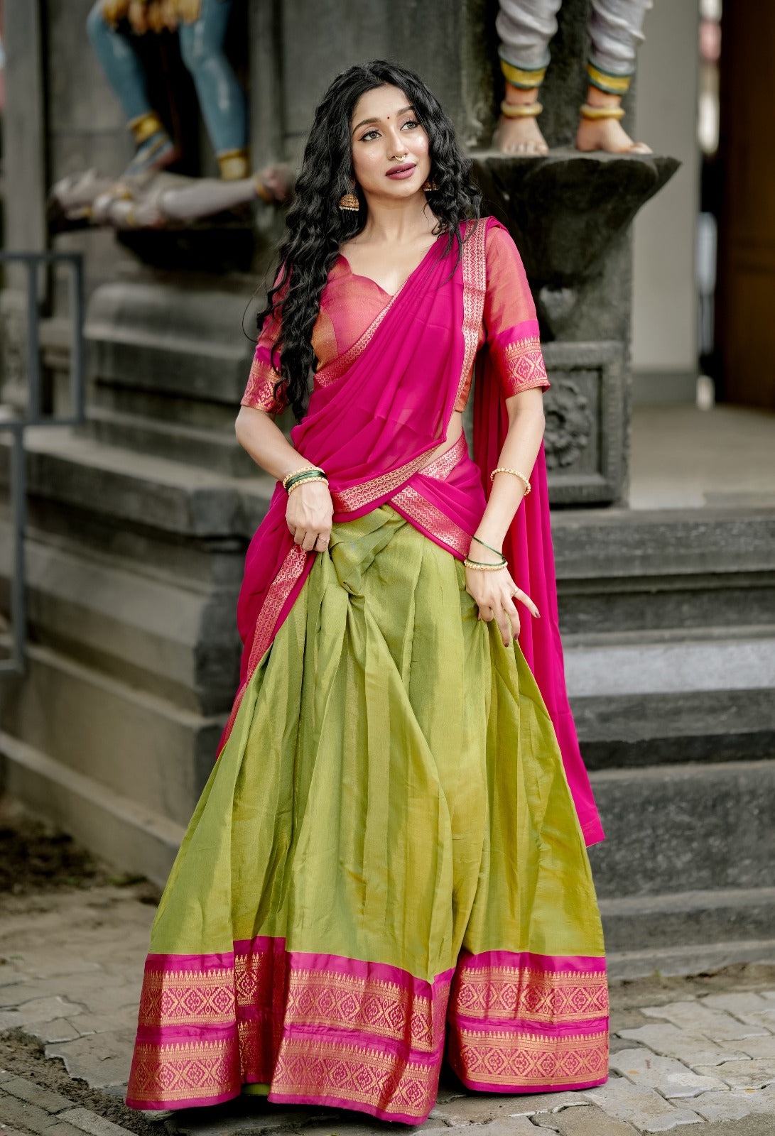 Kanchipuram Silk Zari Weave Lehenga Set