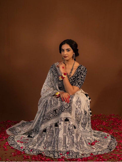 Cotton Kalamkari Print Lehenga Choli Set