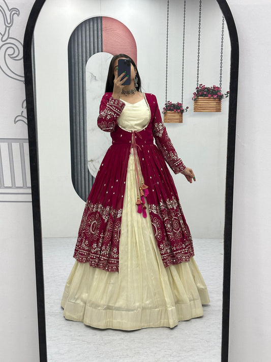 Simar Cosmos Lehenga Set with Shrug & Blouse