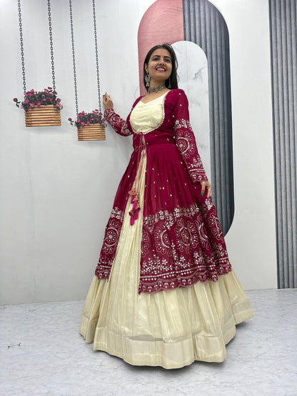 Simar Cosmos Lehenga Set with Shrug & Blouse