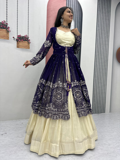 Simar Cosmos Lehenga Set with Shrug & Blouse