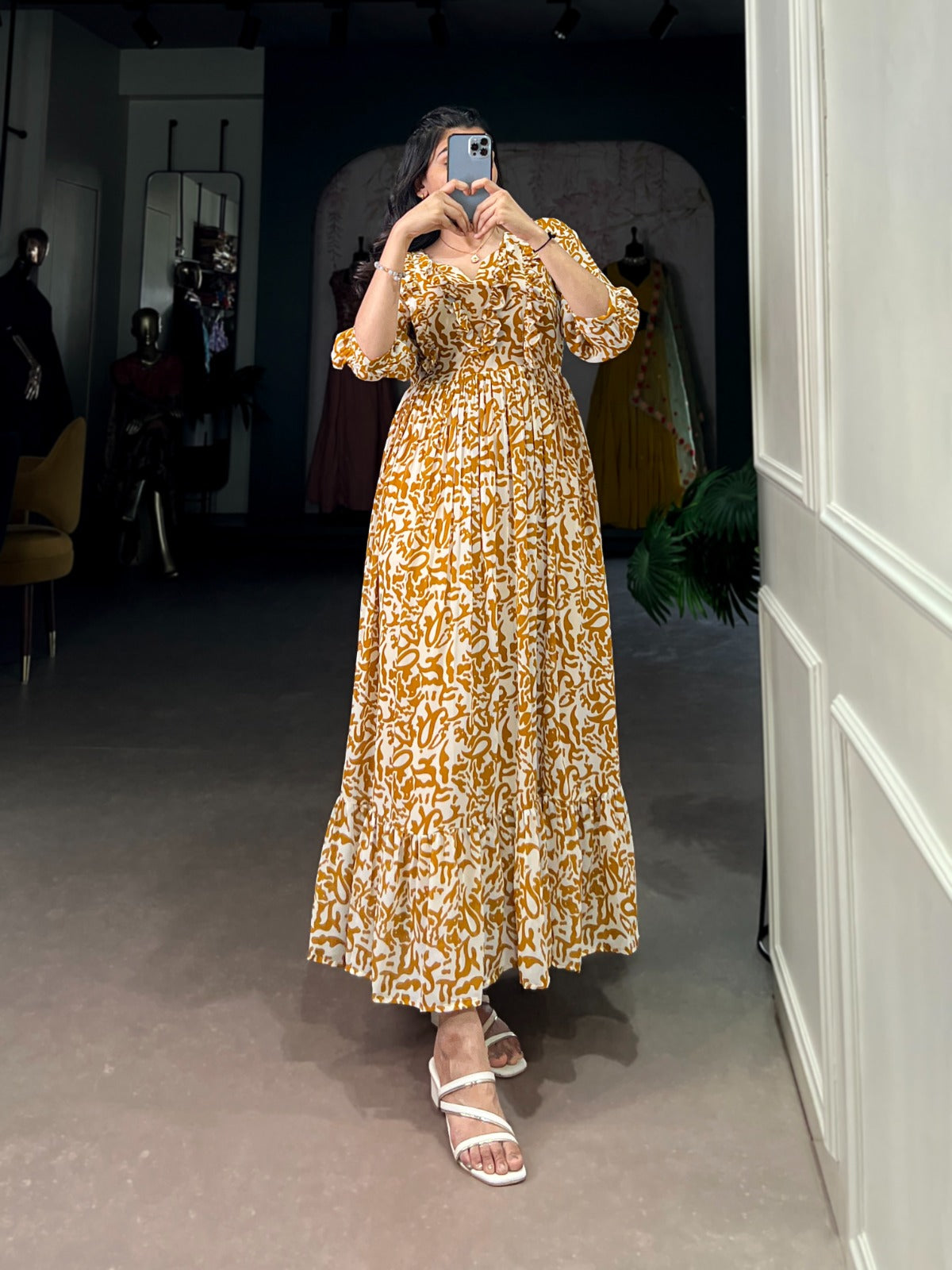 Georgette Printed Frock (Fully Stitched)