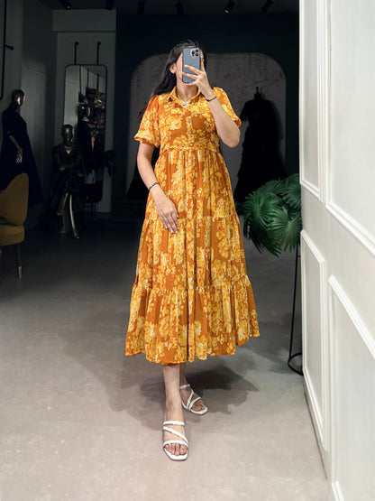 Georgette Floral Print Frock