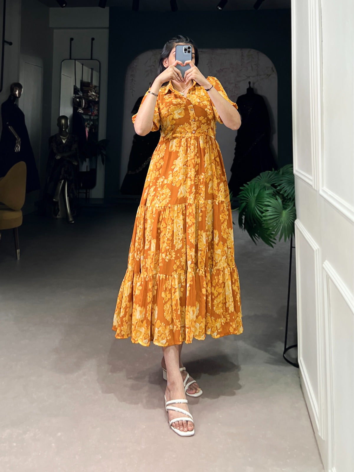 Georgette Floral Print Frock