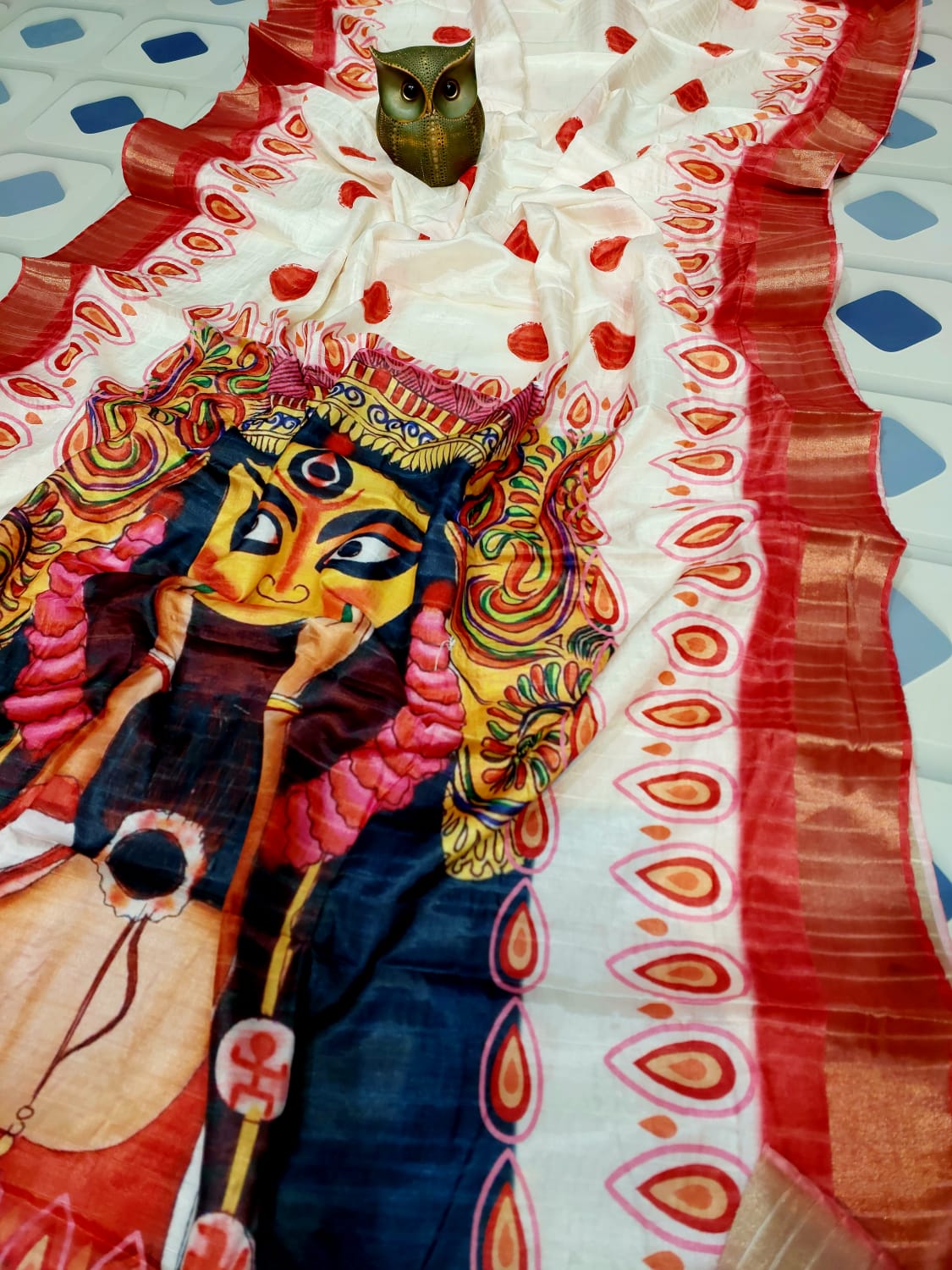 Navratri Special Double Weaved Printed Saree