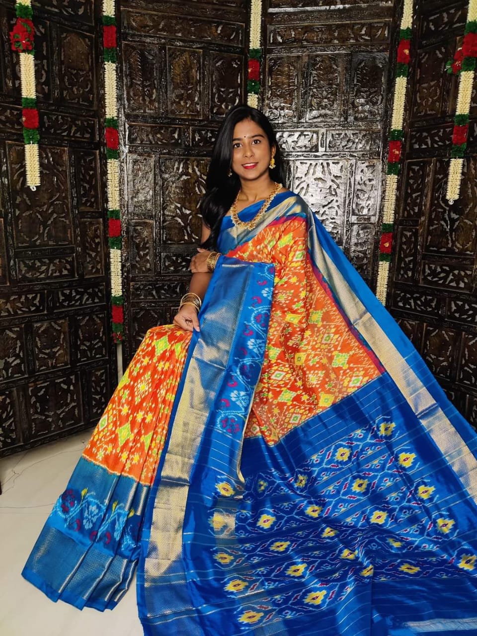 Pochampally Ikkat Pattu Silk Saree
