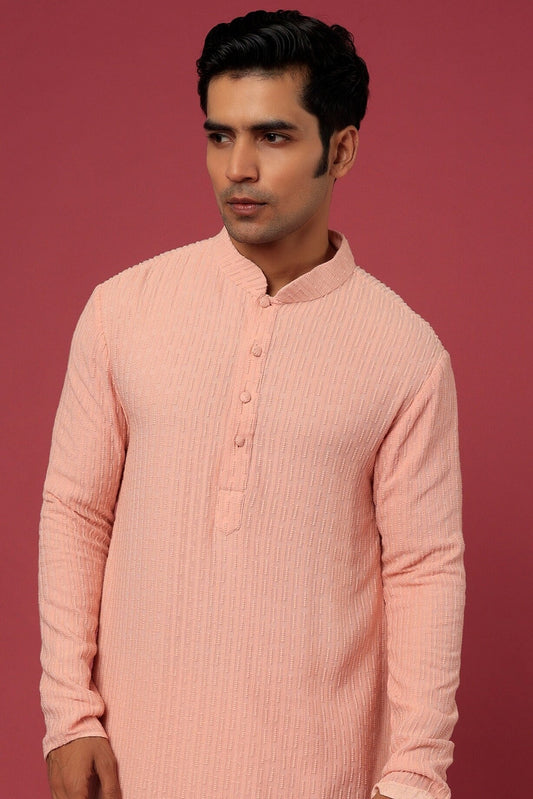 Mens Geometric Embroidered Kurta Pyjama Set, indian kurta pajama set for men indian wedding wear outfits