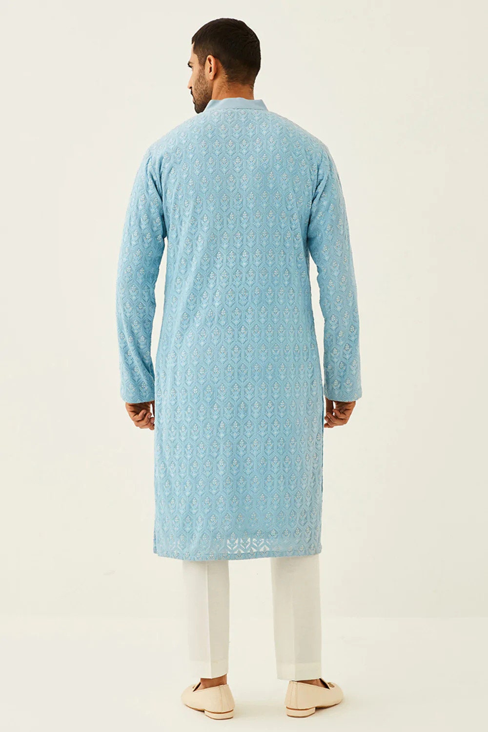 Rose Brown Chikankari Kurta Pyjama Set: Indian Wedding Outfit